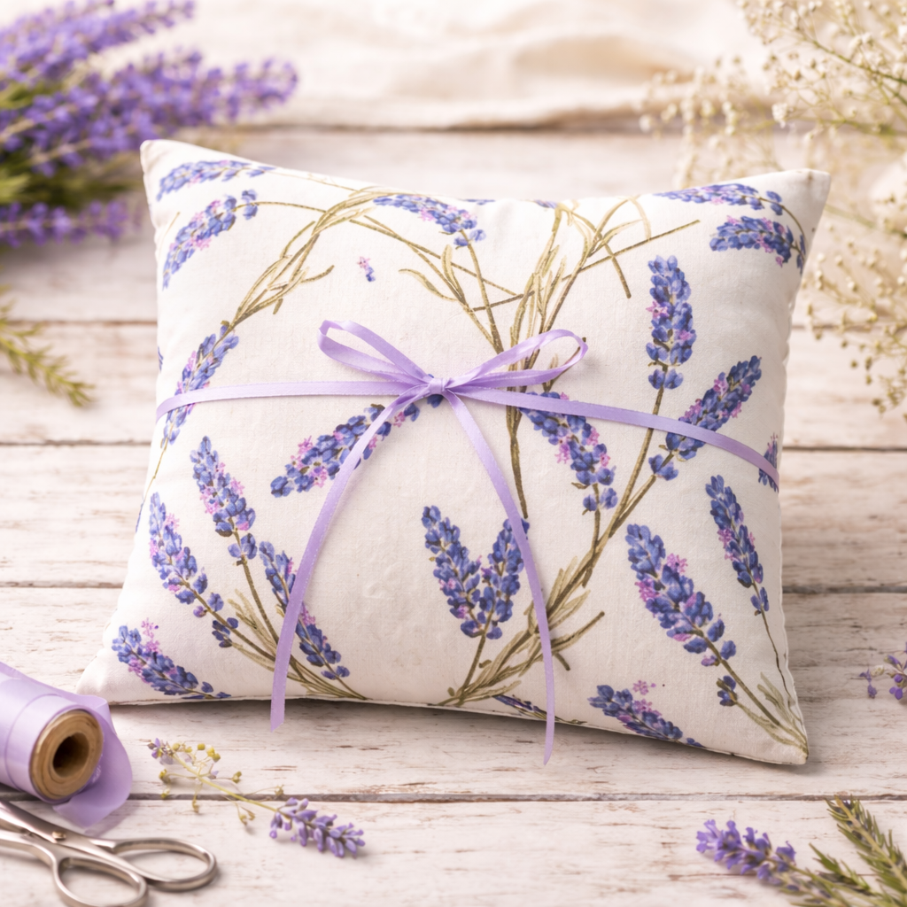 Pernă Magica cu lavandă naturală pentru somn și relaxare - handmade, aromaterapie, 20x20 cm