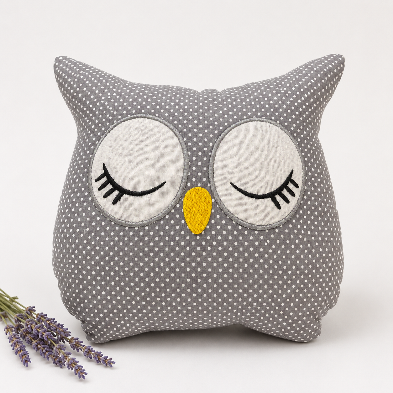 Pernuta Bufnita Gri cu lavandă naturală pentru somn și relaxare - handmade, aromaterapie (Copy)
