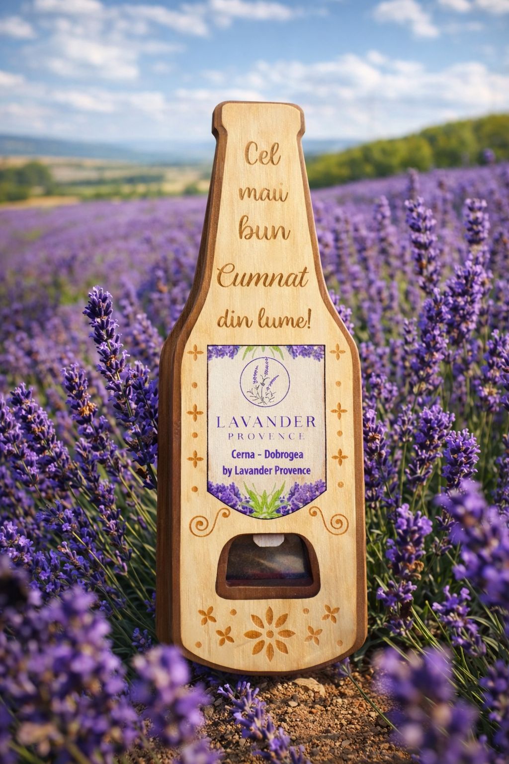 Desfăcător din lemn personalizat – „Pentru cel mai bun CUMNAT din lume”