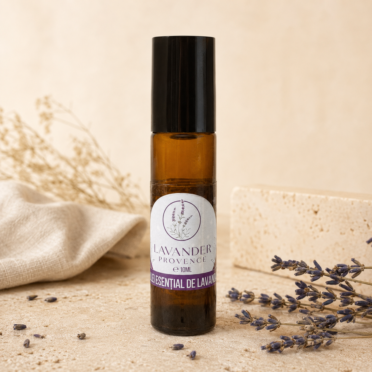 Roll-on cu ulei de lavandă – Relaxare și îngrijire, 10 ml