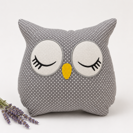 Pernuta Bufnita Gri cu lavandă naturală pentru somn și relaxare - handmade, aromaterapie (Copy)